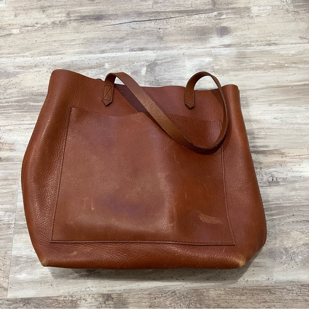 Madewell Medium Leather Tote Bag